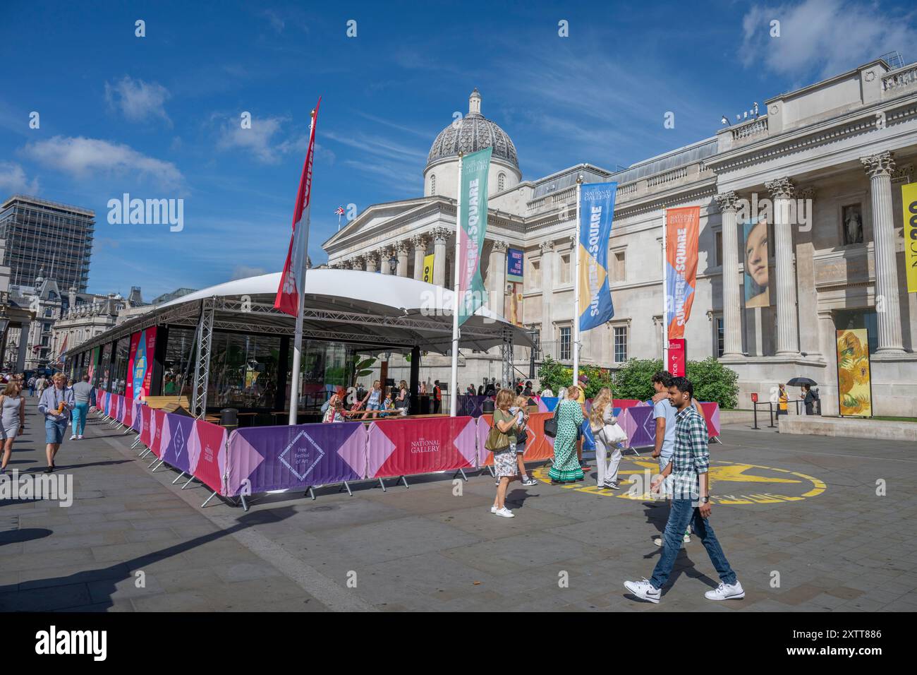 15 August 2024. Summer on the Square events outside The National