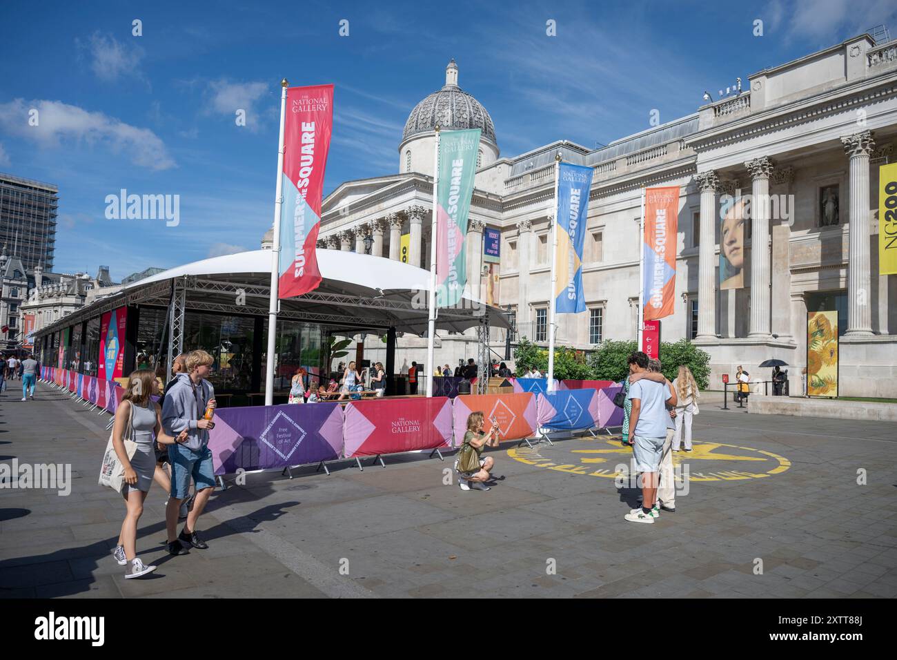 15 August 2024. Summer on the Square events outside The National