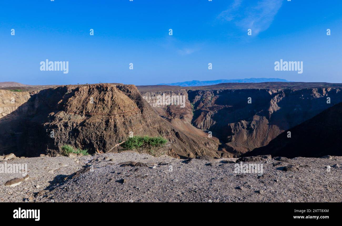 View to the Mountains and Landscape of the Tadjoura, Djibouti Stock Photo