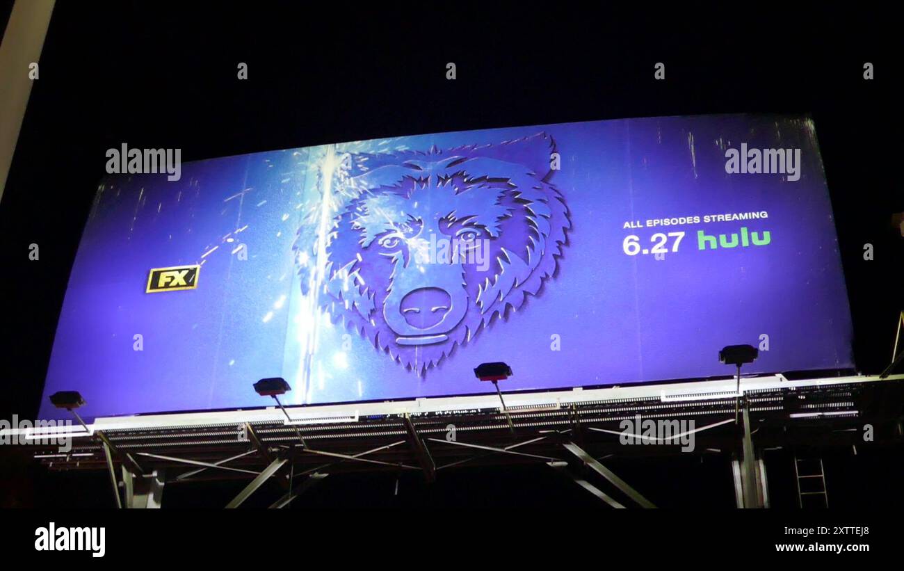 Los Angeles, California, USA 14th August 2024 The Bear FX Billboard on ...