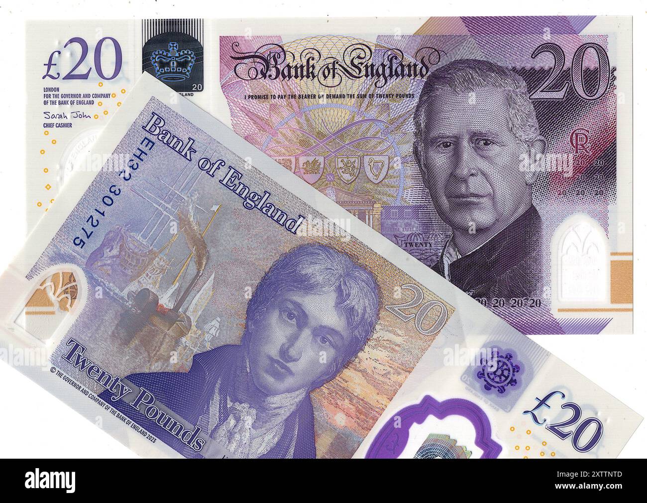 Modern King Charles III 20 Banknotes From The United Kingdom On A 