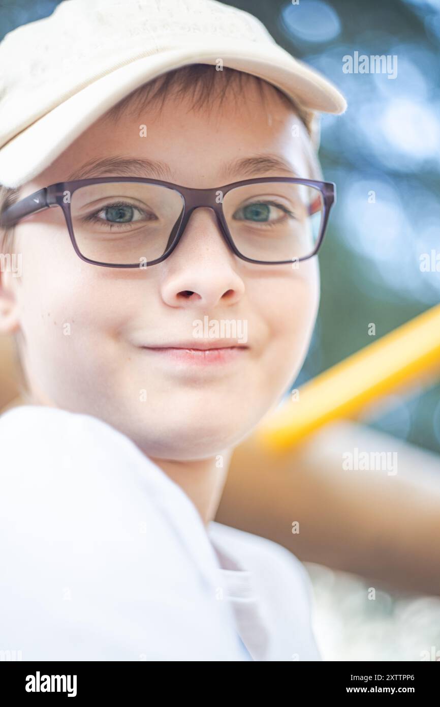 Beautiful boy playing outdoor hi-res stock photography and images - Alamy