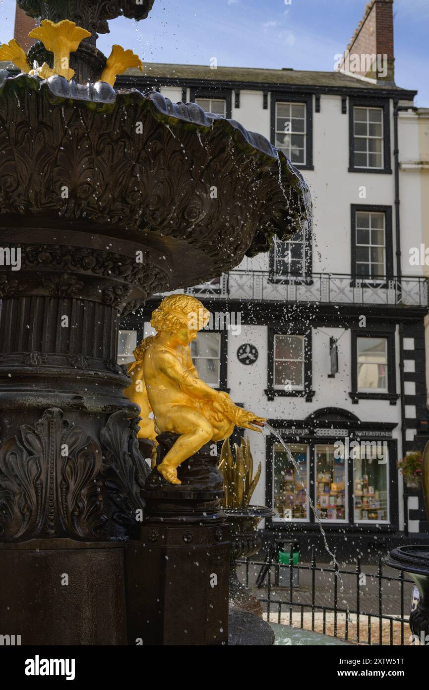 Ornate fountain in Dumfries town centre  Dumfries Scotland UK Stock Photo