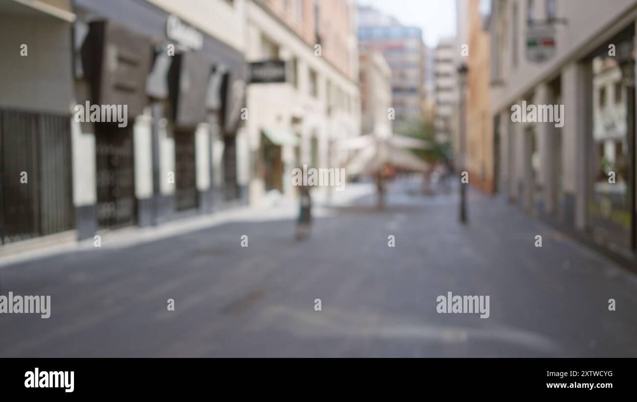 Blurred street scene depicting empty hi-res stock photography and ...