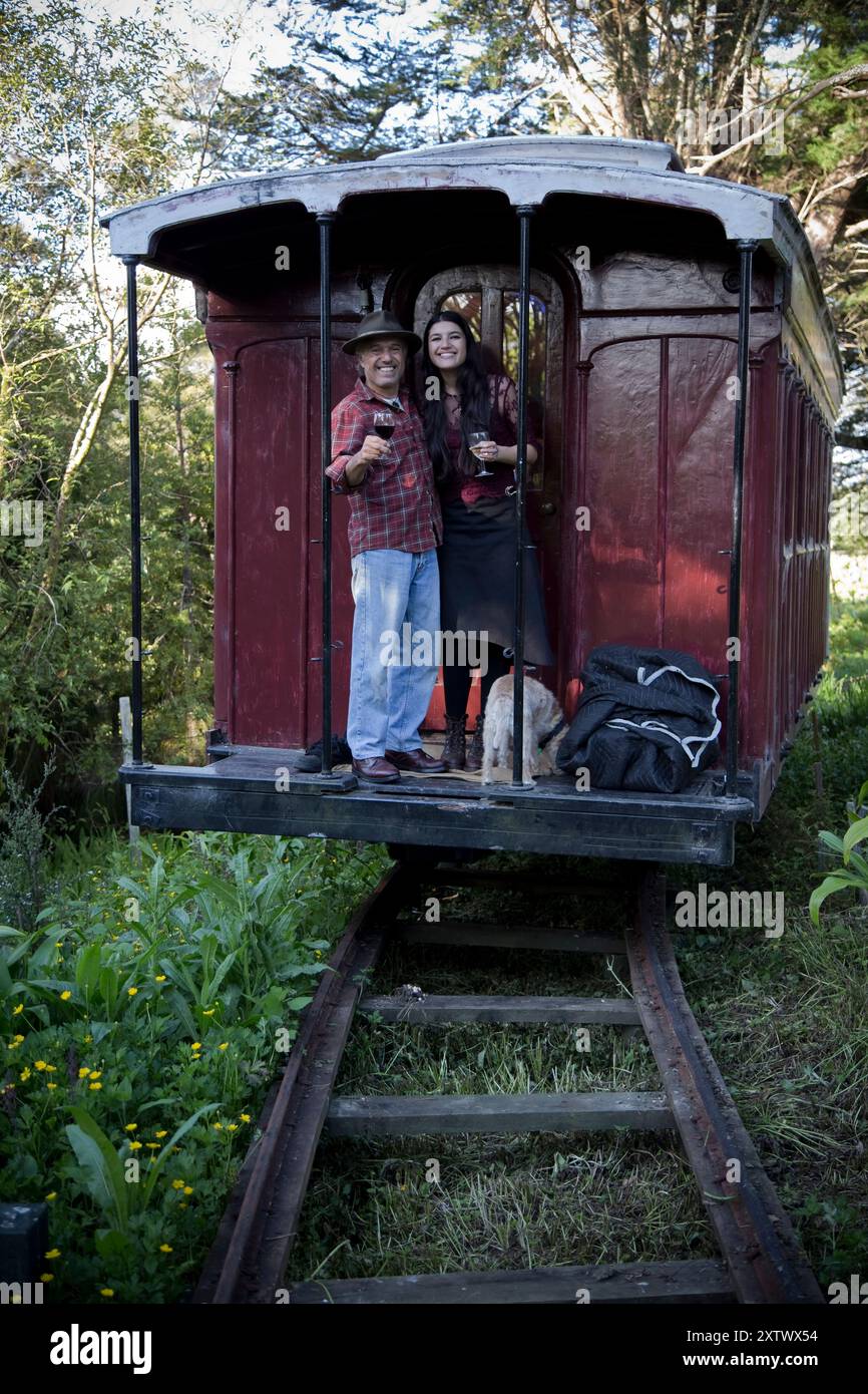Old railway carriage new zealand hi-res stock photography