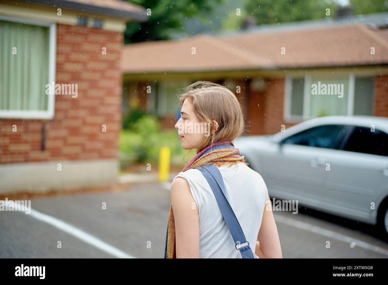 Suburban view on rainy day hi-res stock photography and images - Alamy