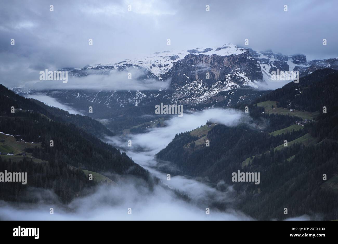 Cloudy morning at the Italian Dolomites Stock Photo - Alamy