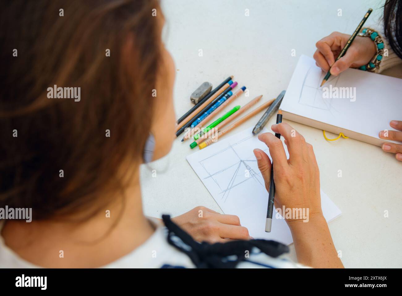 One point perspective drawing hi-res stock photography and images - Alamy