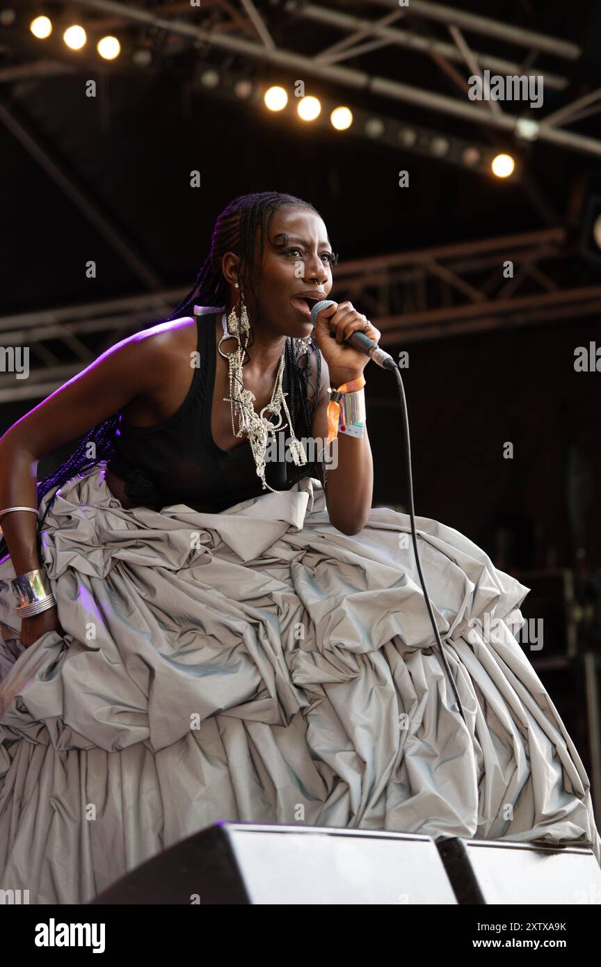 London, United Kingdom. 16th August 2024. BINA offers a touching performance at All Points East Festival. Cristina Massei/Alamy Live News Stock Photo