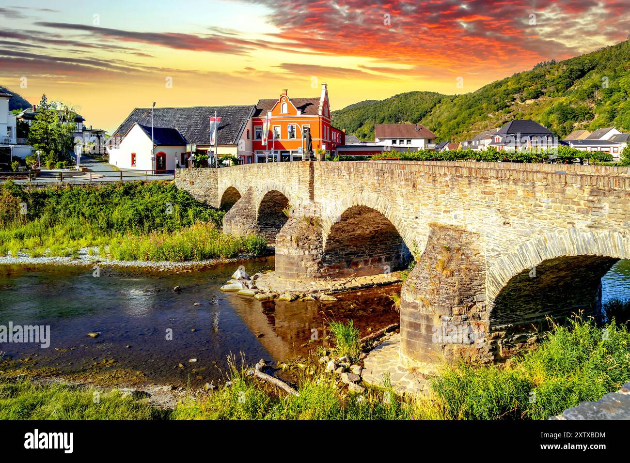 Old city of Rech im Ahr valley Stock Photo
