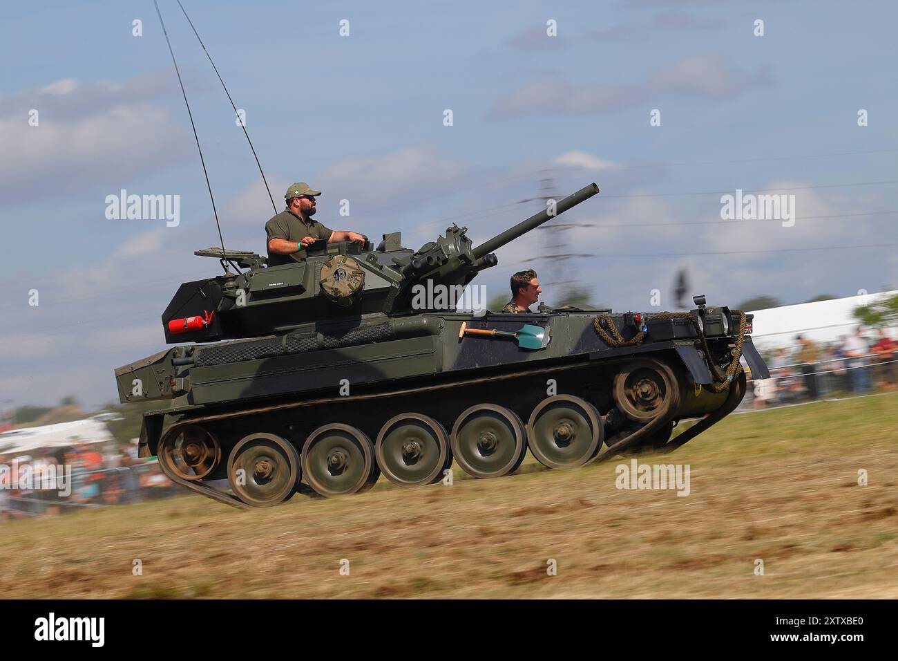 Scorpion CVR  on parade at The Yorkshire Wartime Experience near Bradford ,West Yorkshire,UK Stock Photo