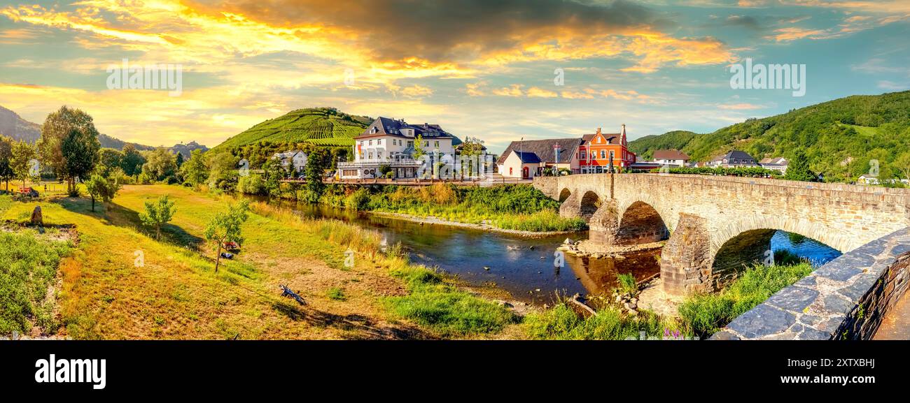 Old city of Rech im Ahr valley Stock Photo