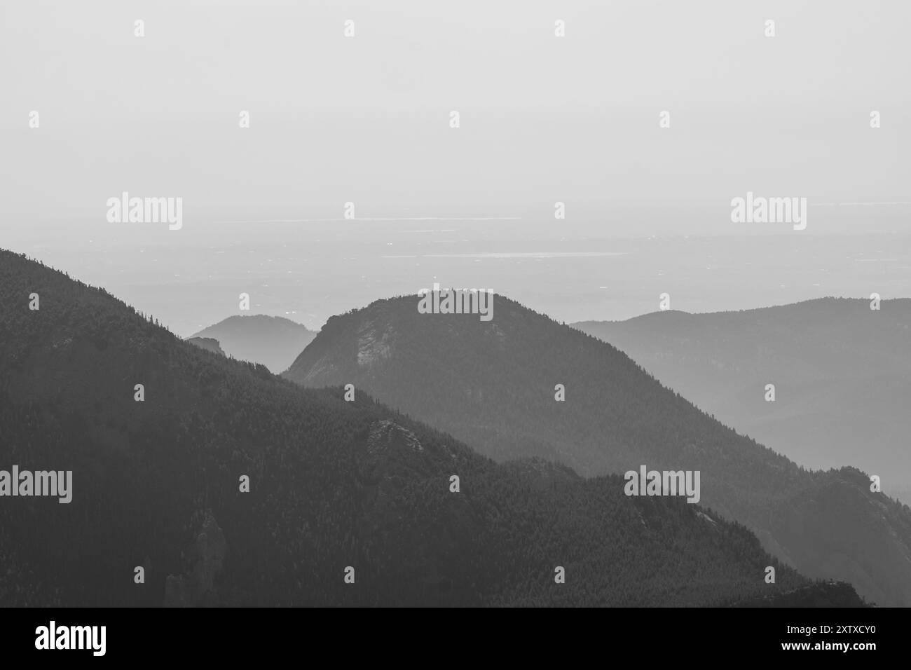 Rocky mountains view up Black and White Stock Photos & Images - Alamy