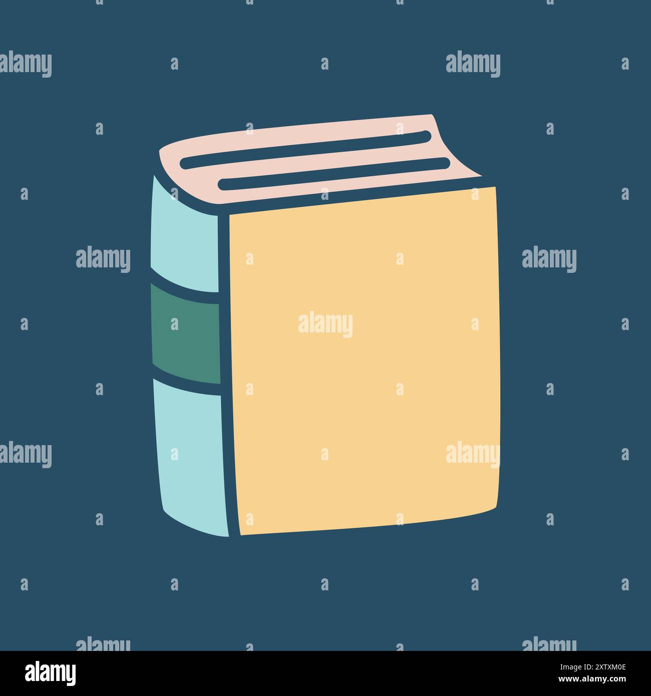 Doodle book icon hand drawn in minimalistic style. Knowledge symbol ...