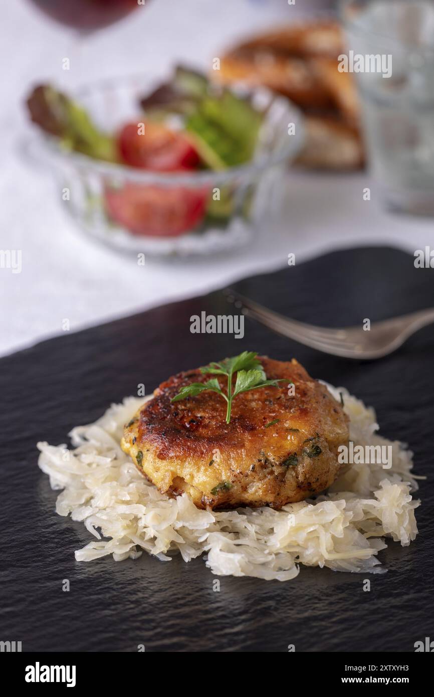 Bavarian cheese dumplings Stock Photo