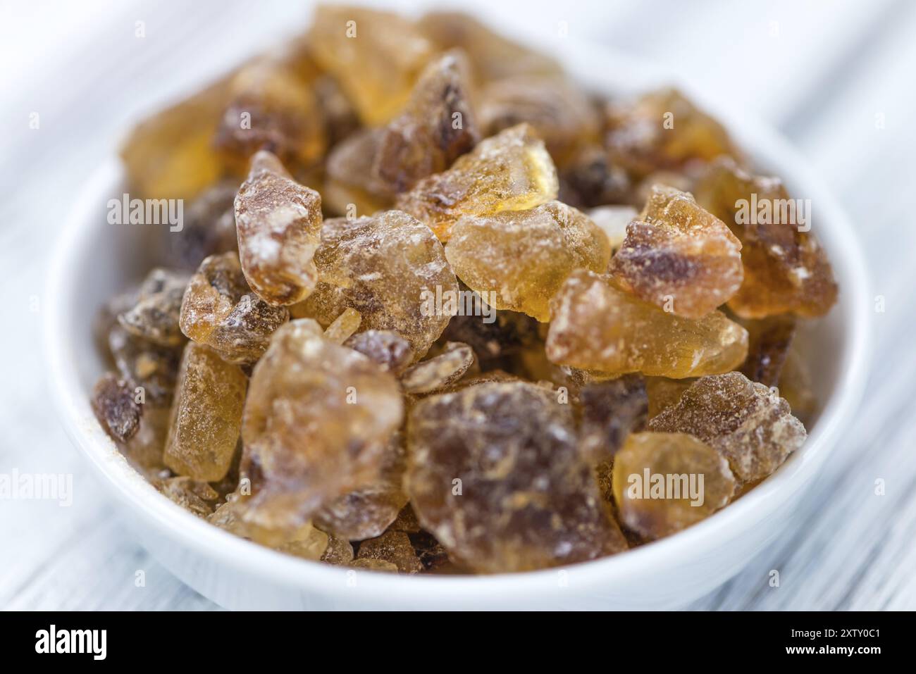 Brown Rock Candy (detailed close-up shot, selective focus) Stock Photo