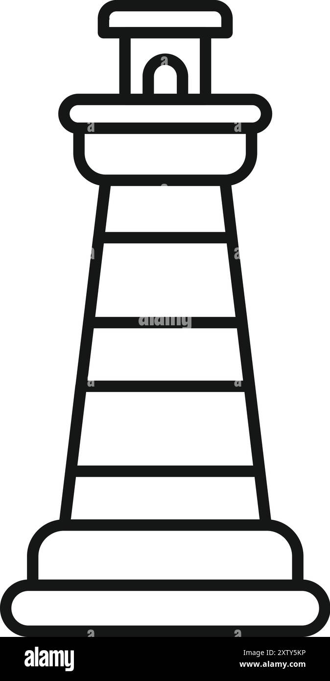 Tall lighthouse standing on a coastline, providing a beacon of safety ...
