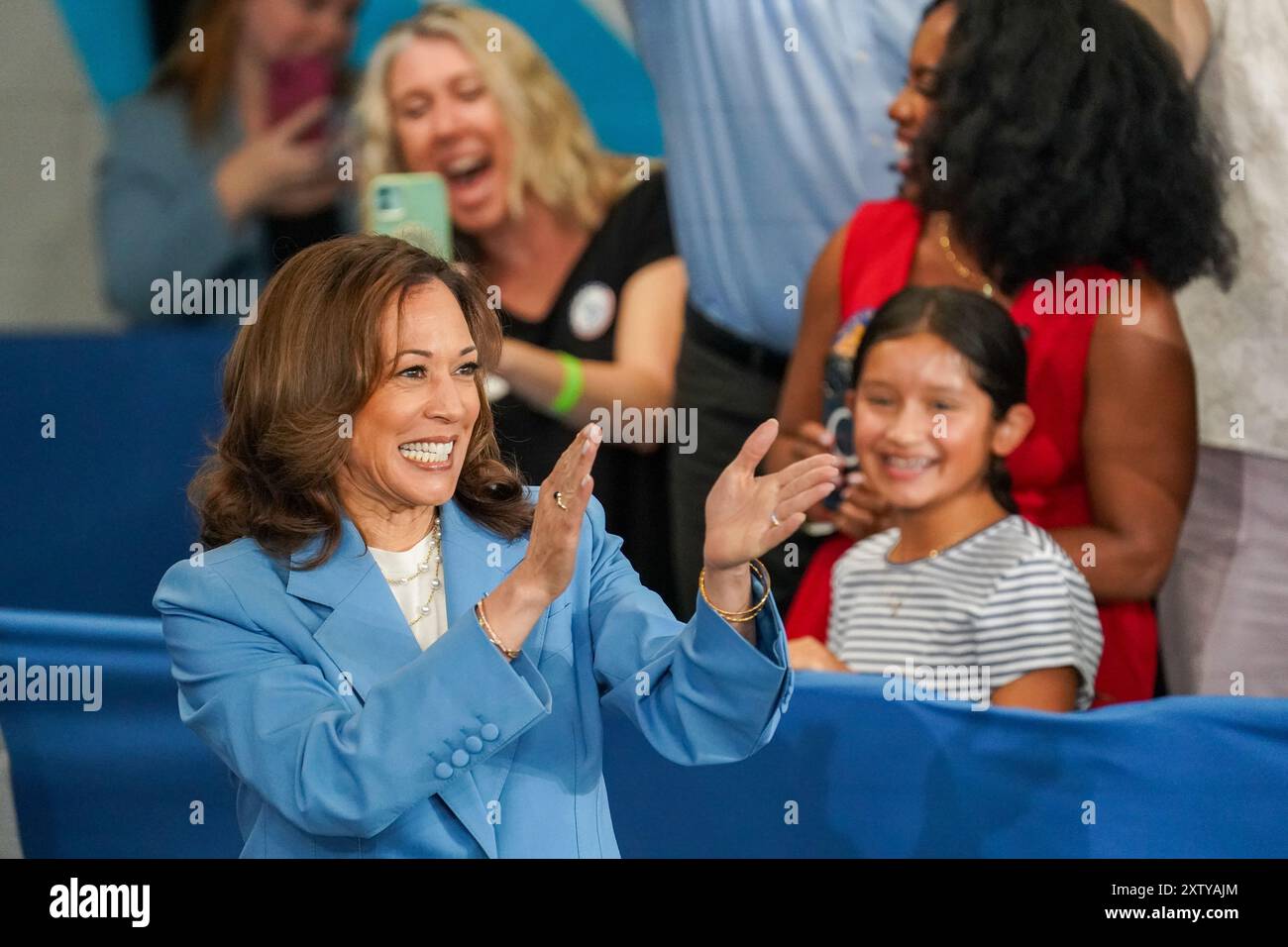 Democratic presidential candidate, U.S. Vice President Kamala Harris ...