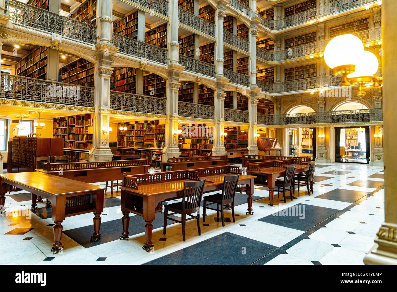 Famous Baltimore Library The Peabody Library in Baltimore, Maryland August 14, 2024 Stock Photo ...