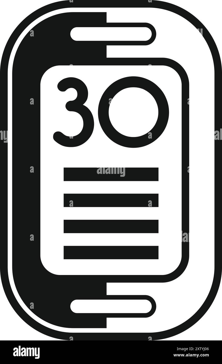 Blood glucose meter showing blood sugar level icon in simple style on a ...