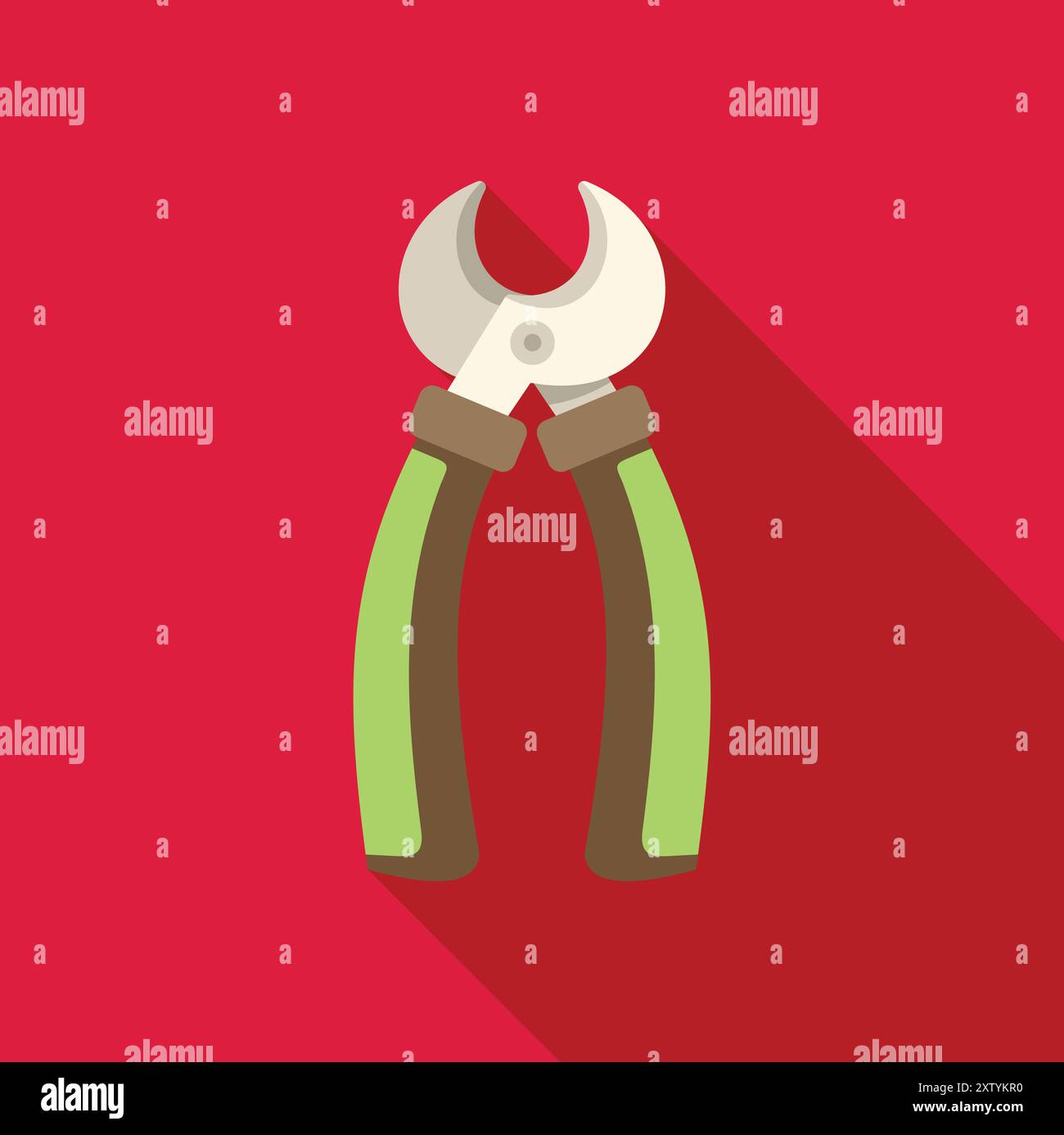 Green cable with cable cutter Stock Vector Images - Alamy