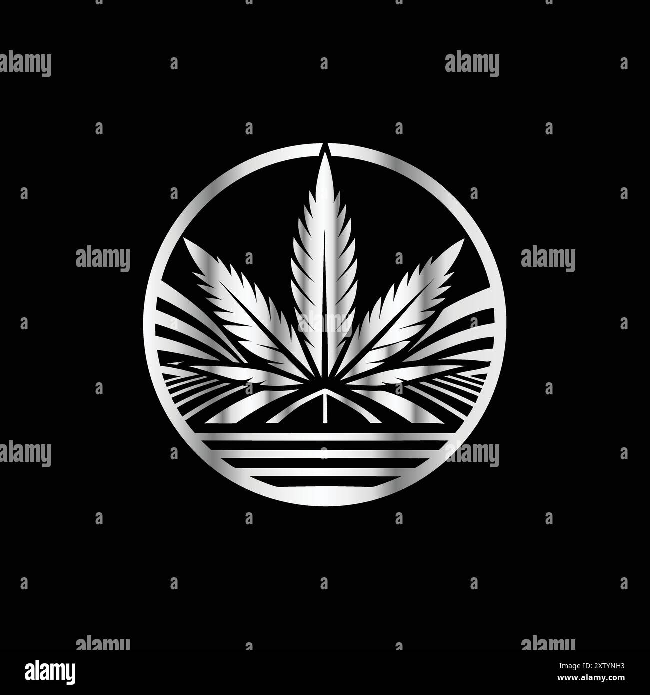 Marijuana leaf sun Black and White Stock Photos & Images - Alamy