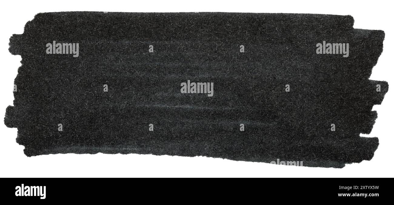 Black marker paint texture. Stroke isolated on white background Stock ...