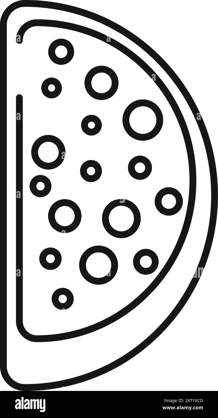 Simple Line Pizza Simple line drawing of a half pizza slice, perfect for a pizzeria logo ...