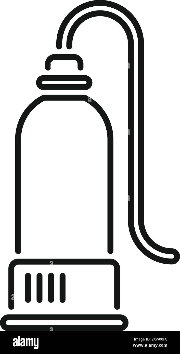 Black outline icon of an electric water pump, used for pumping water ...