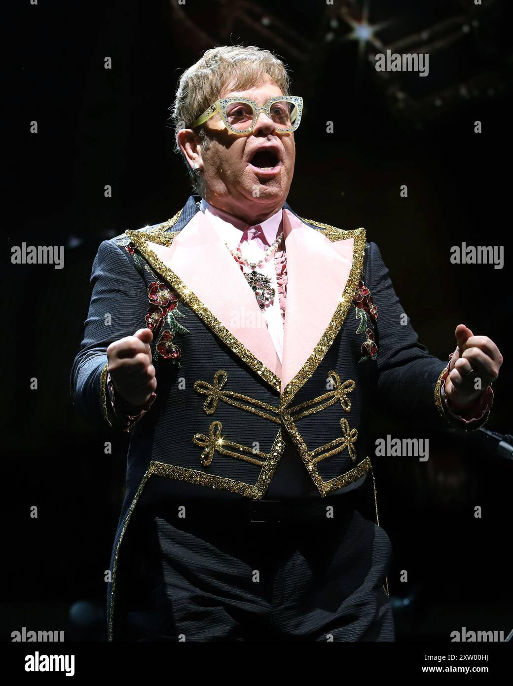 Elton John performs on his "Farewell Yellow Brick Road" tour at Madison