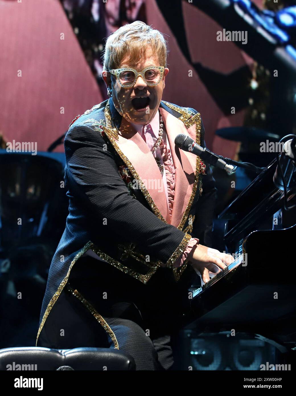 Elton John performs on his "Farewell Yellow Brick Road" tour at Madison