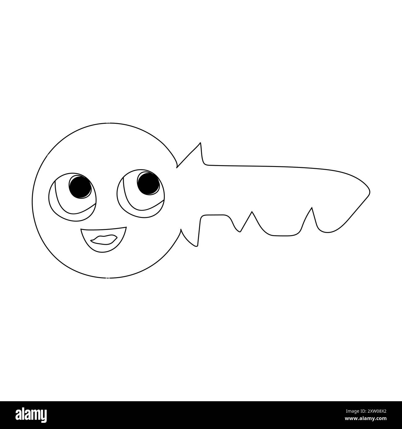 Key single line vector one continuous line drawing of key key line icon ...