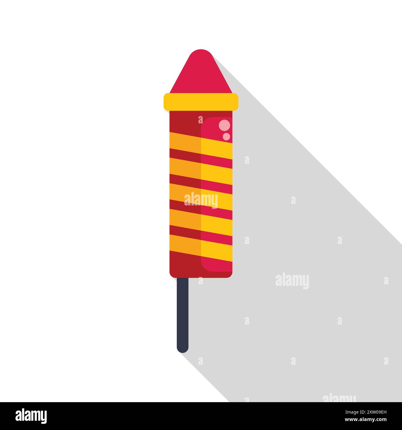 Festive bright single red firework Stock Vector Images - Alamy