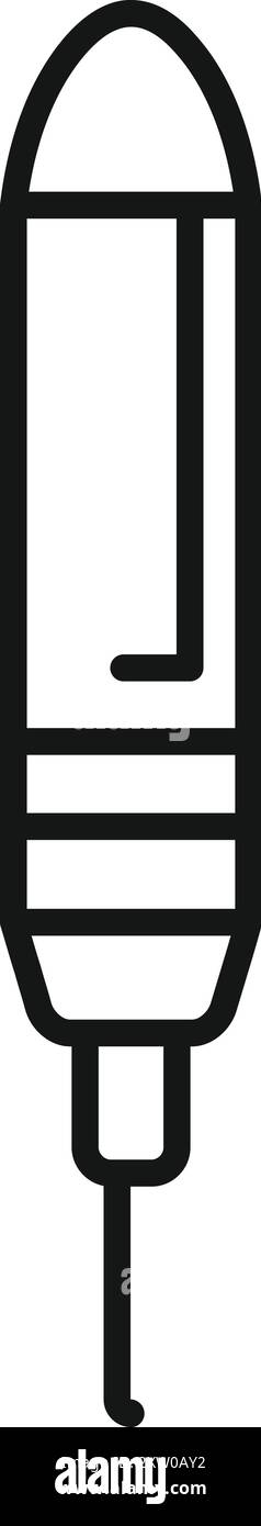 Electronic cigarette device for vaping using liquid icon featuring a container with liquid and heating element to vaporize it Stock Vector