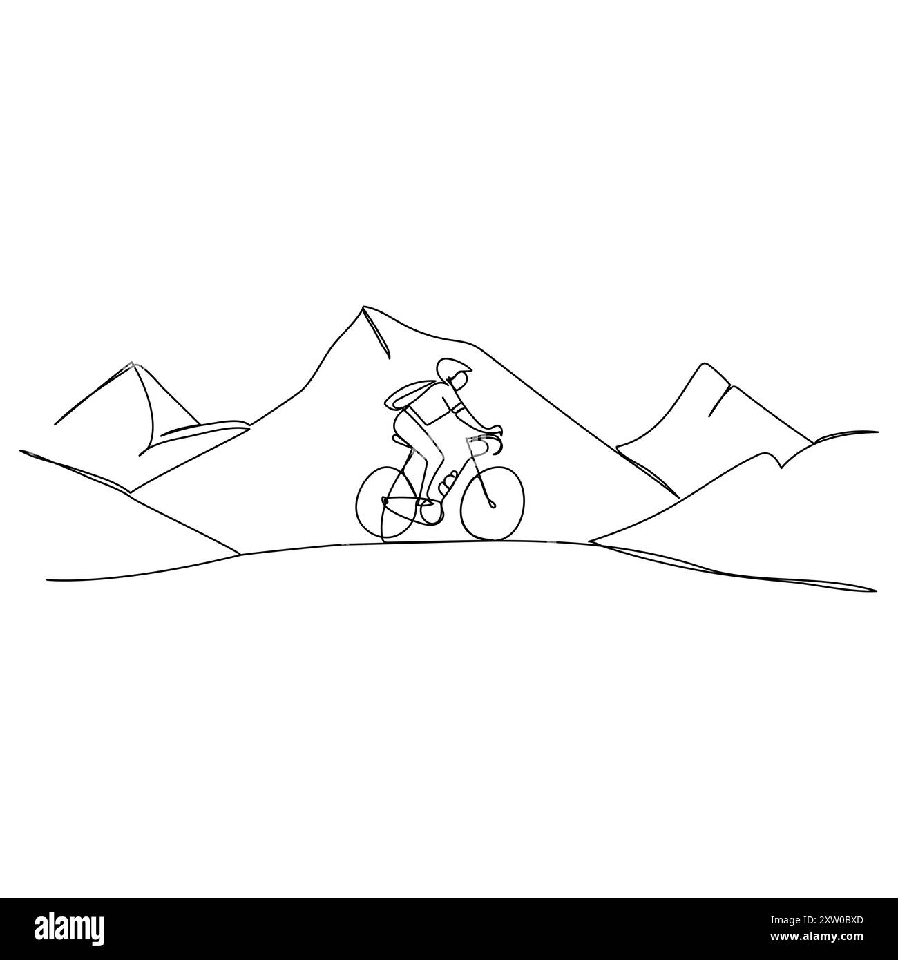 Continuous single vector line art drawing and one line illustration of ...