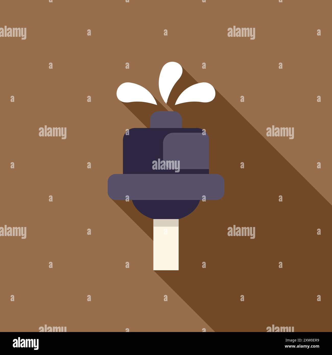 Water sprinkler spraying water, irrigation system flat design icon ...