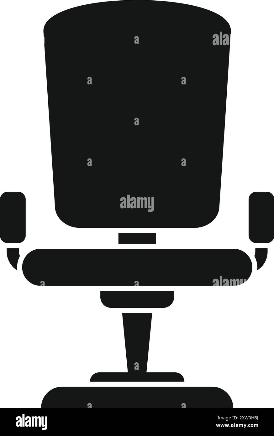 Black glyph style icon of an adjustable swivel chair Stock Vector Image ...