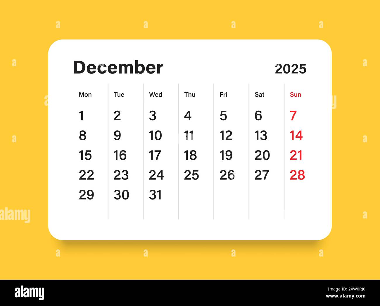 calendar-december-2025-icon-in-flat-style-planner-vector-illustration-on-isolated-background-calender-sign-business-concept-stock-vector-image-art-alamy