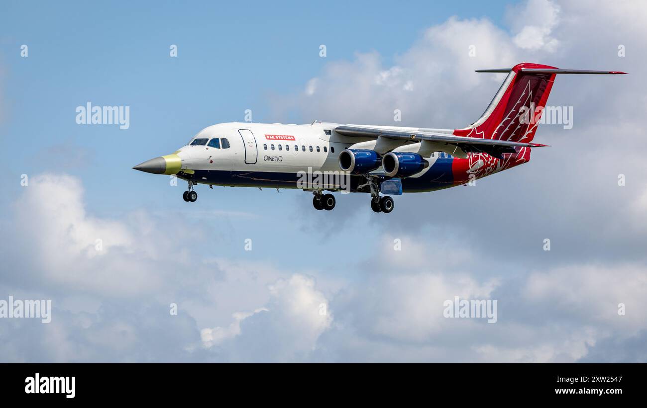 Royal Rj100 QinetiQ - British Aerospace Avro RJ100, arriving at RAF Fairford to ...