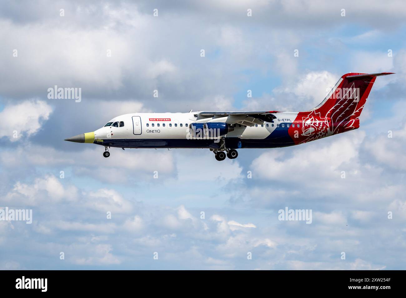 Royal Rj100 QinetiQ - British Aerospace Avro RJ100, arriving at RAF Fairford to ...