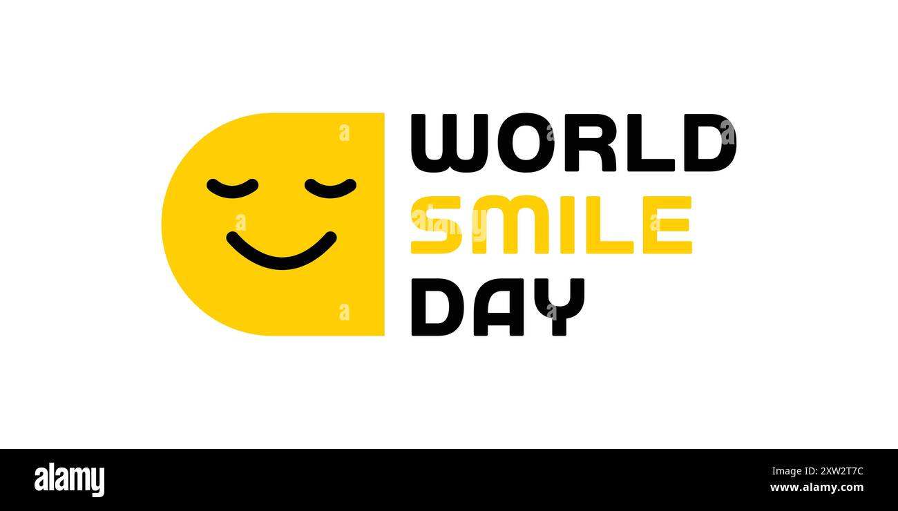 Smile Day Poster Background Stock Vector