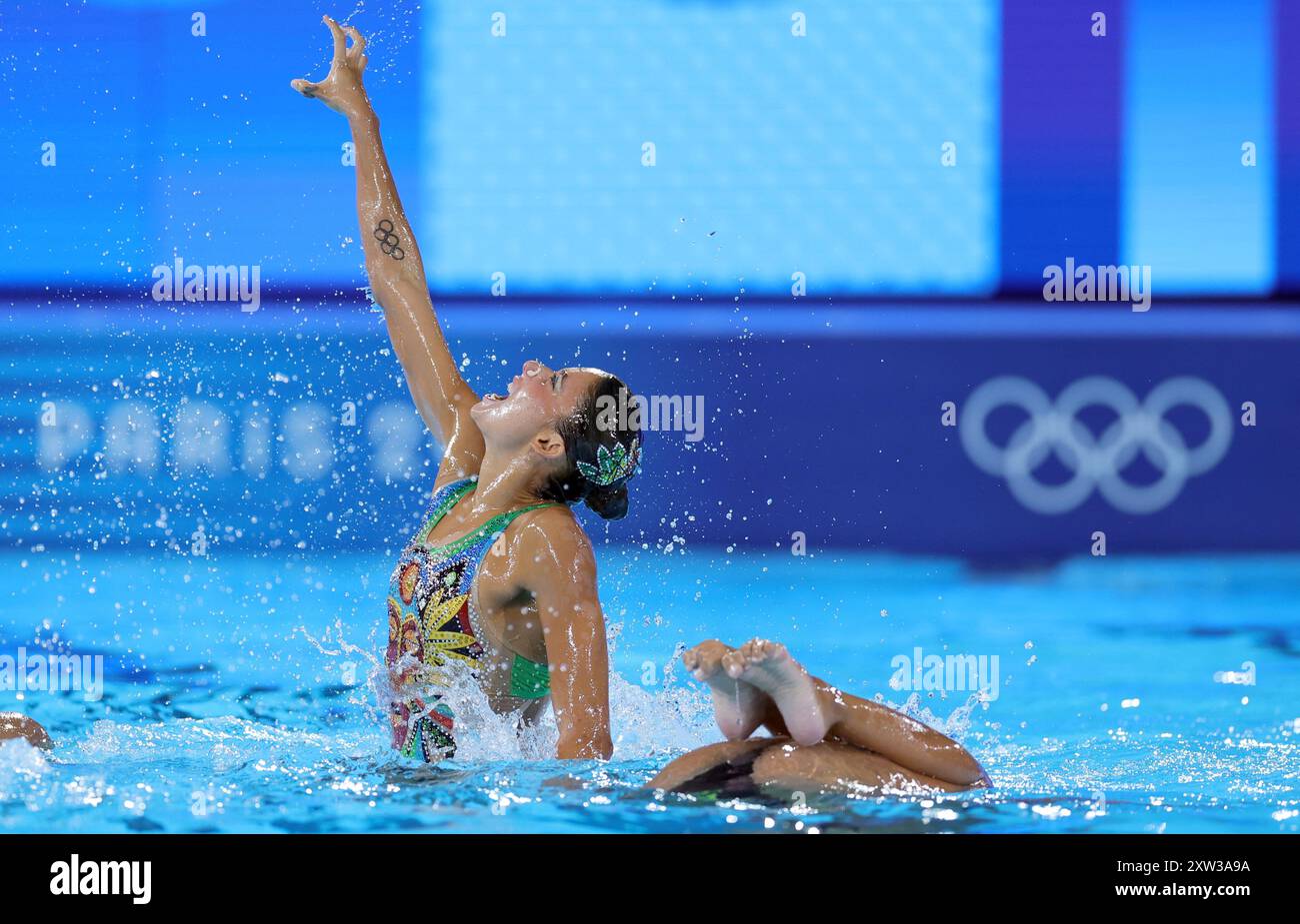 PARIS, FRANCE - AUGUST 07: Members of Team Egypt compete in the Team ...