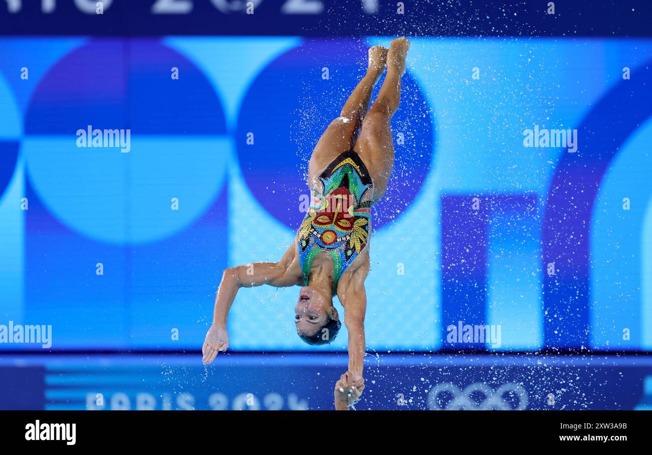 PARIS, FRANCE - AUGUST 07: Members of Team Egypt compete in the Team ...