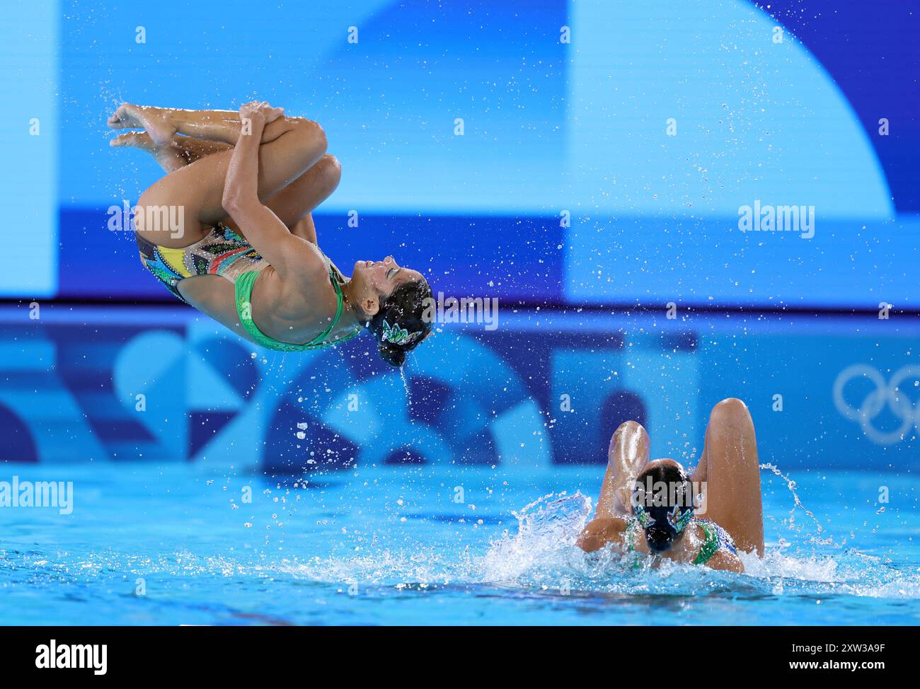 PARIS, FRANCE - AUGUST 07: Members of Team Egypt compete in the Team ...
