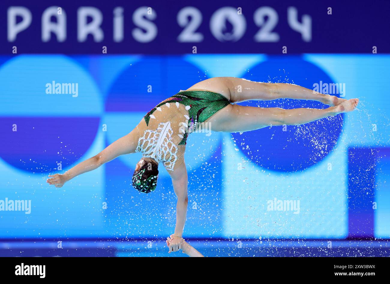 PARIS, FRANCE - AUGUST 07: Members of Team Japan compete in the Team ...