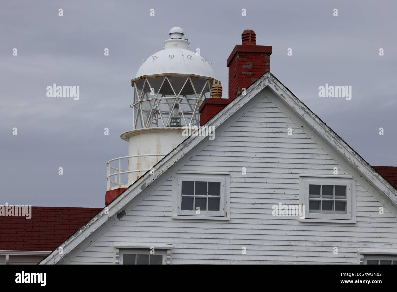 Long Point Lighthouse at Crow Head North Twillingate Island Newfoundland Canada Stock Photo