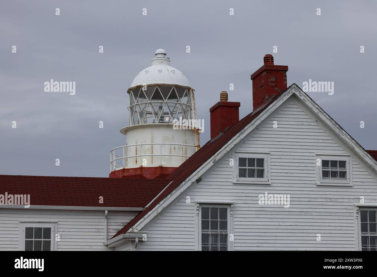 Long Point Lighthouse at Crow Head North Twillingate Island Newfoundland Canada Stock Photo