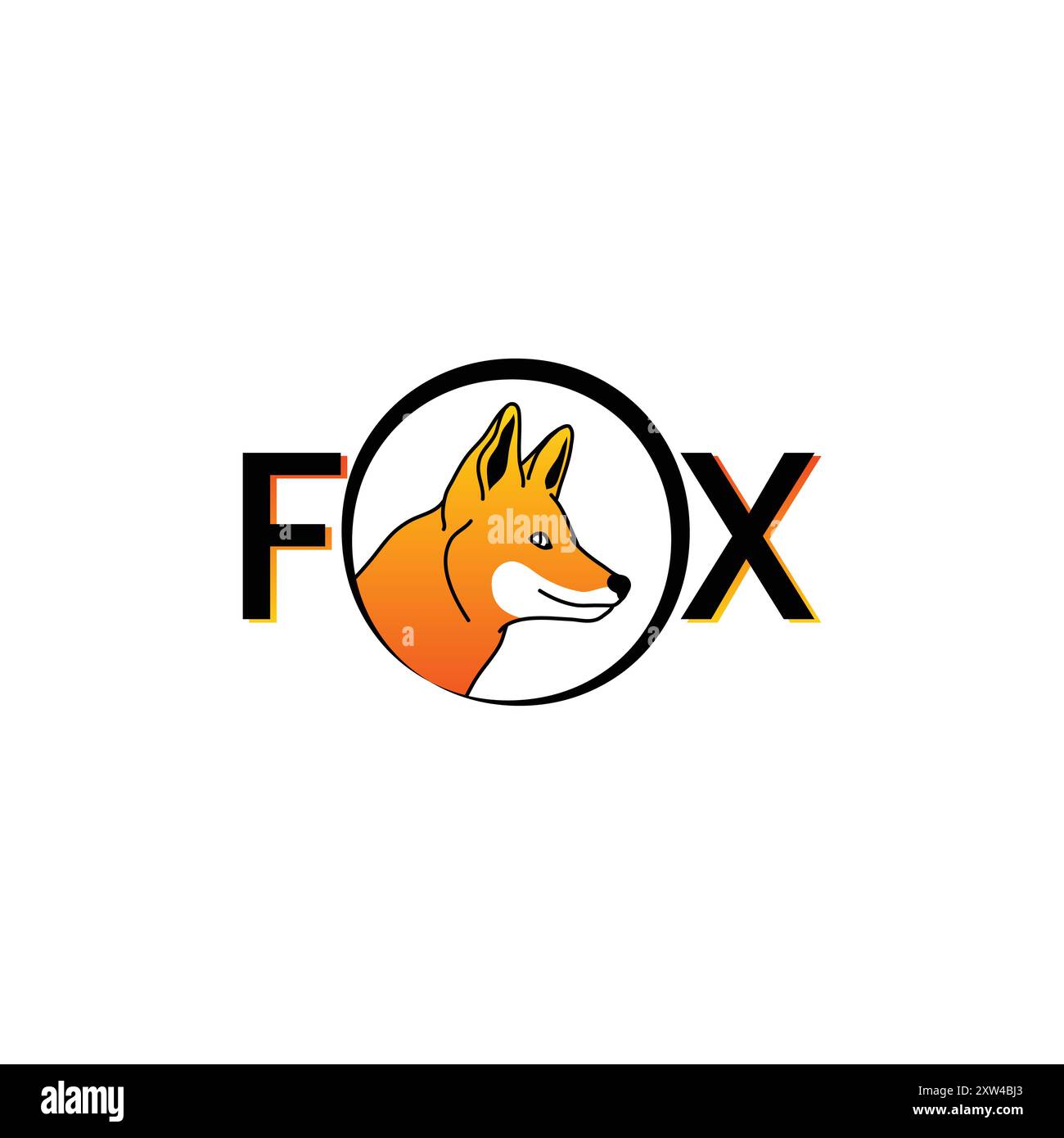 Fox Logo design Stock Vector