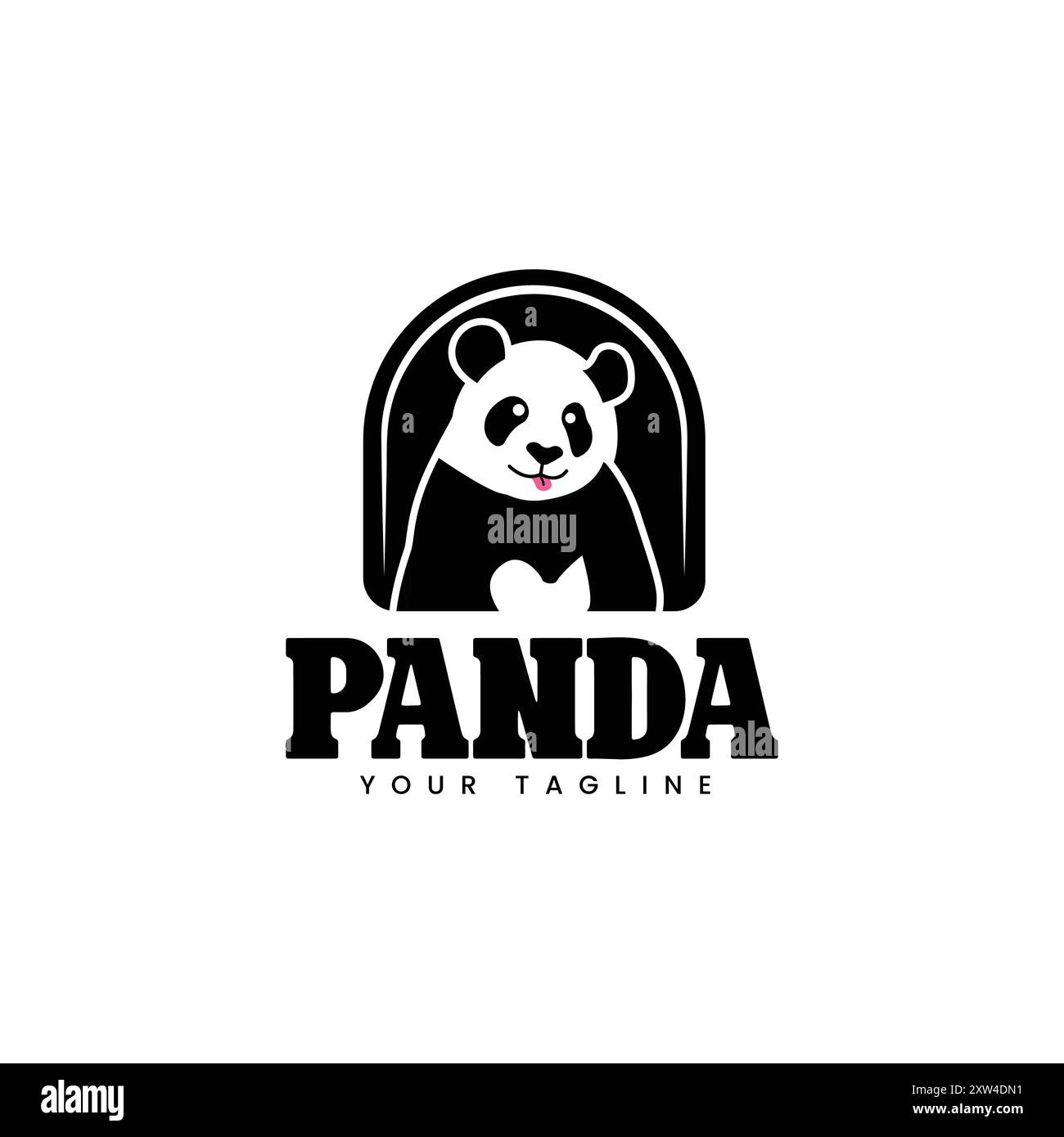 Simple panda logo hi-res stock photography and images - Alamy