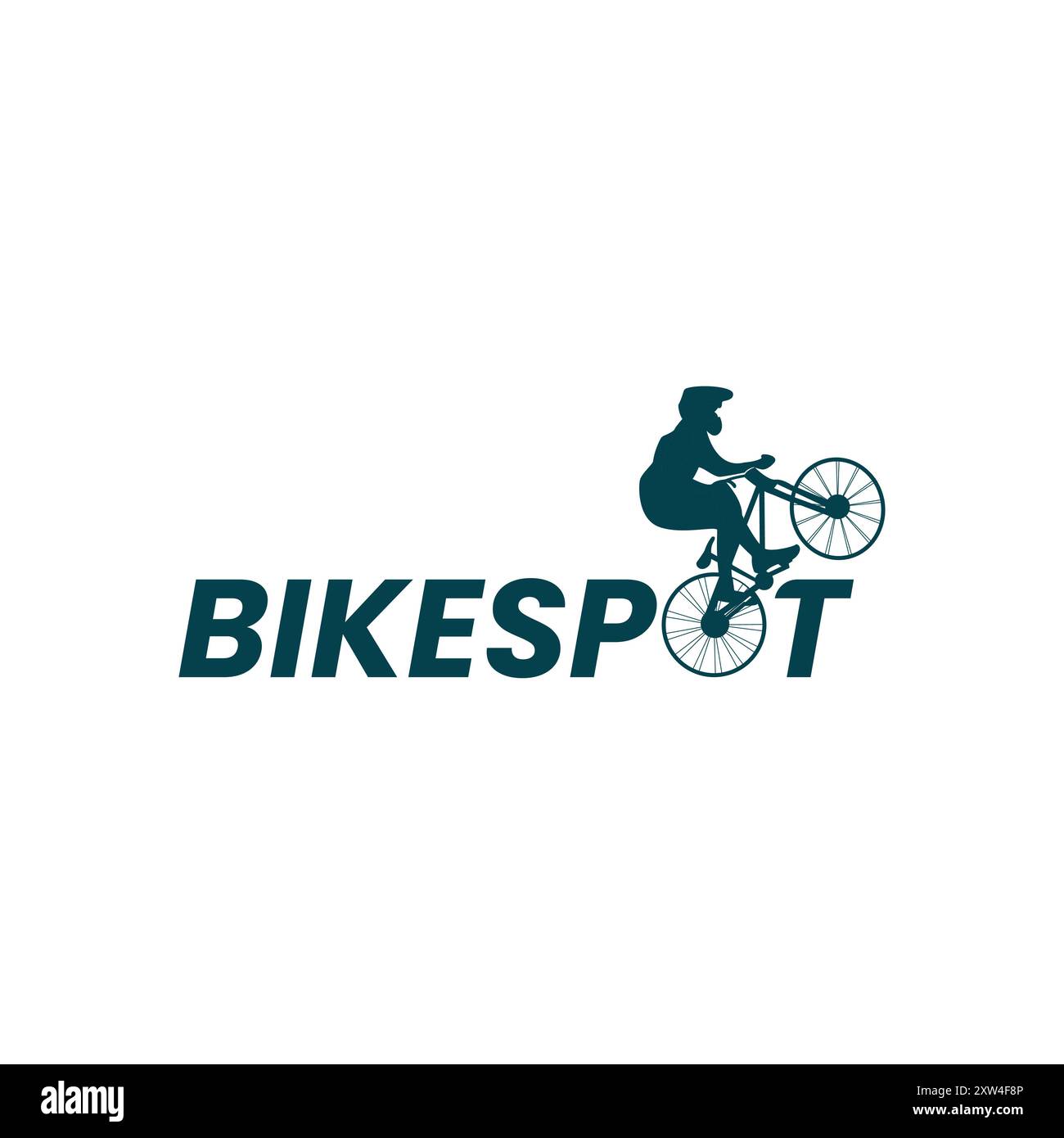 Bike Spot Logo design Stock Vector